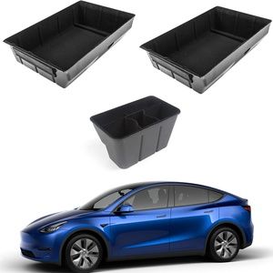 NEW! Bomely Fit Tesla Model Y Under Seat Storage Boxs Organizer Tray Rear Middle